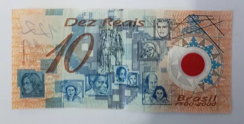 Nota de 10 Reais de Plástico Comemoração Dos 500 Anos do Descobrimento do  Brasil para Colecionadores, Produto Vintage e Retro Usado 79989490