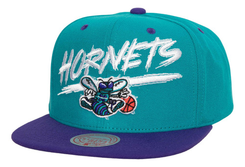 Gorra Mitchell & Ness Transcript Charlotte Hornets Azul Homb