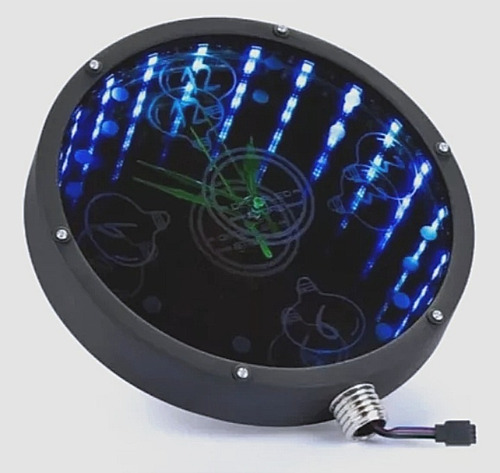 Espejo Infinito Luz Led Rgb Reloj Modelo Bombillo.