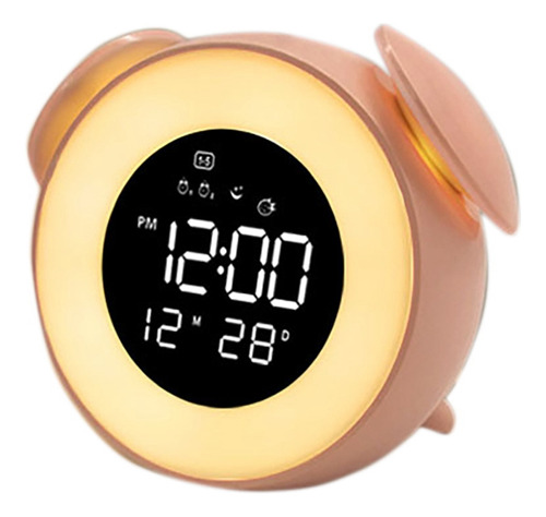 Alarma Digital Led Con Música Tipo C Para Mesita De Noche, P