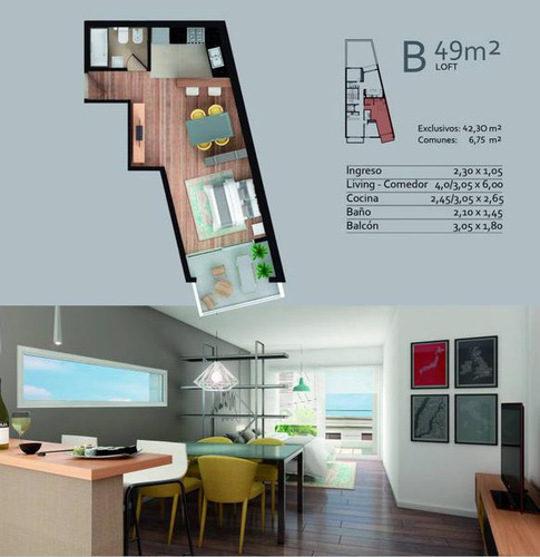 Departamento Monoambiente En Venta Moreno 50 Bis Rosario
