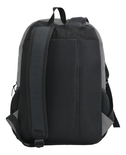 Mochila Kossok Berkley Reforzada Color Gris Diseño De La Tela Lisa