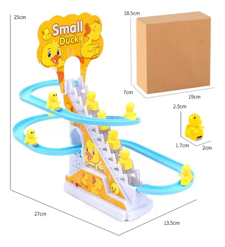 Juguete Eléctrico De Patos Para Subir Escaleras Con Luz Y Música – Pista Deslizante De 12 Piezas Para Niños +3 Años