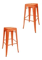 Comprar Set X2 Taburetes Altos Tolix Colores Especiales - Desillas Color Tono Naranja