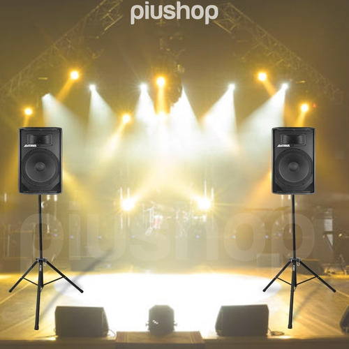 Sistema Caixa De Som Ativa+ Passiva Usb Bt 15 600w + Suporte