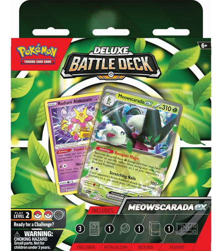 Juego De Cartas Coleccionables Pokémon Meowscarada Deluxe Ba