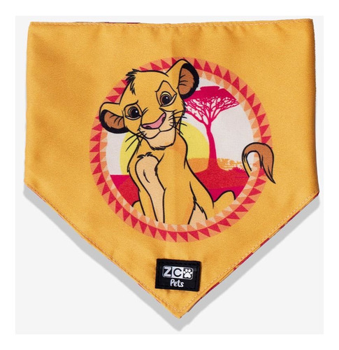 Bandana Zc Pets Rei Leão - Disney Zc Pets Cor P