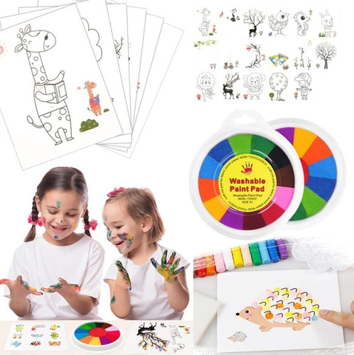 Kit De Pintura Dactilar Lavable Toys Montessori Toys 1