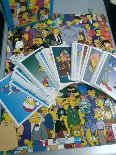 Álbum Los Simpson + Set De Figuras A Pegar Panini