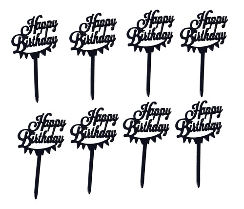 Topo De Bolo Happy Birthday 4x7 Cm - Gmezn442