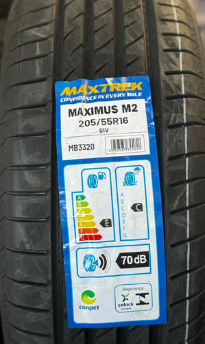 Pneus 205/55 R16 Aro 16 Jogo Maxtrek Maximus M2+ Bicos