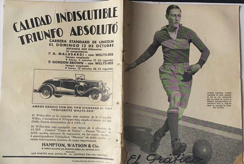 Revista Antigua El Gráfico, Nº 589, Fútbol Oct Sin Tapa 1930