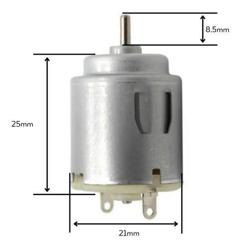 Mini Motor Dc 3v Redondo 1.5v-3v 11.000 Rpm Para Robótica