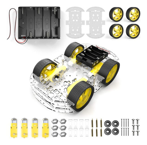 Kit Chasis Auto Robot 4wd Ruedas Motores Comaptible .dss