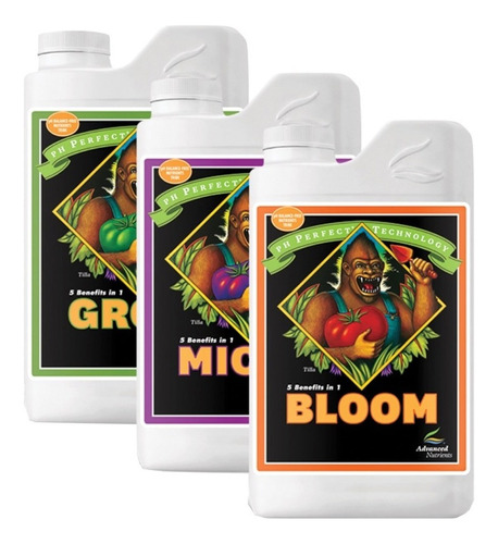 Advanced Nutrients Ph Perfect Trio Micro Grow Bloom 1 L C/u