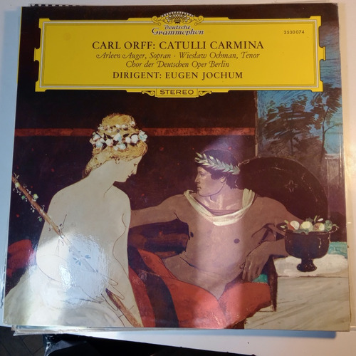 Carl Orff Catulli Carmina Disco De Vinilo Con Libreto 