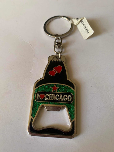 Destapador De Recuerdo Chicago Con Llavero (Usado)