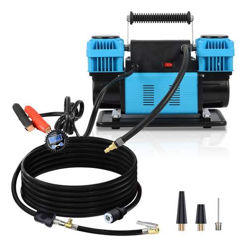 Compresor De Aire Dual 12v 10.6 Cfm Con Medidor