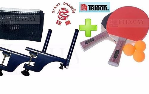Imagen 4 de 9 de Set Ping Pong 2 Paletas+3 Pelotas+red Profesional+estuche