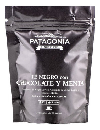 Te Hebras Patagonia Premium Te Negro Chocolate Menta