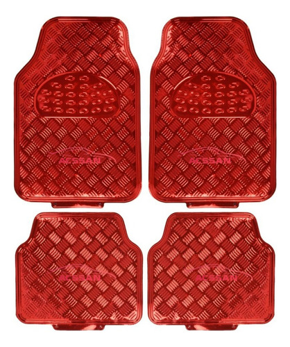 Tapetes 4pz Metalicos Rojo C/ventosas Porsche Speedster 2020