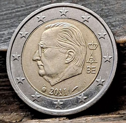 Bélgica Moneda 2 Euro Bimetalica 2011. Usada!!!!