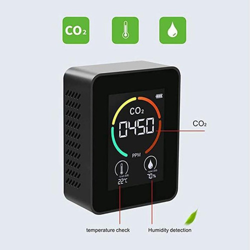 Medidor De Co2 Aire Detector, Mxoxp-001, 1 Pza, Negro, 400 A