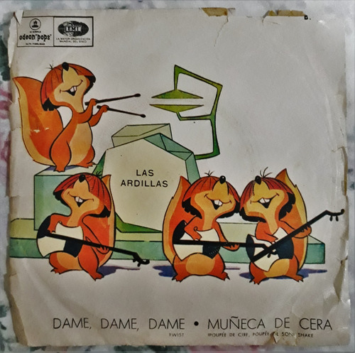 Disco Vinilo Simple Las Ardillas - Dame, Dame, Dame - 1965