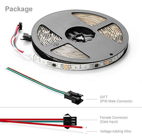Btf-lighting Ws2811 Ic = Rgb+ic Color De Ensueño Strip Led O