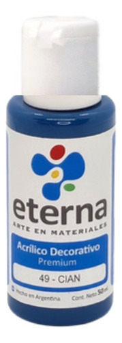 Acrílico Decorativo Eterna Color 49 Cian Pintura La Plata