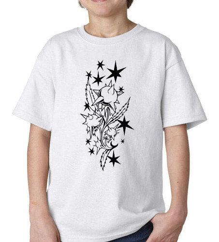 Remera De Niño Tattoo Globos Con Puntas Y Estrellas