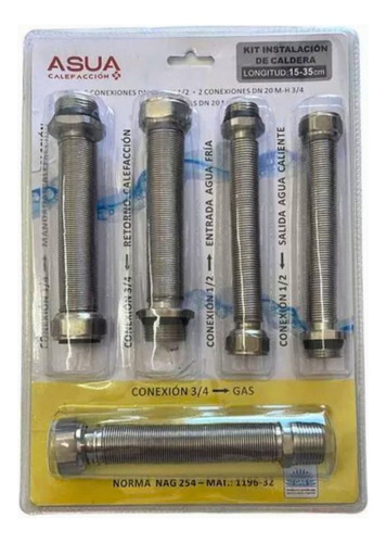 Kit Instalación De Gas Para Calderas 15-35cm Flexible
