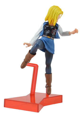 Figura Muñeco Dragon Ball Z Androide 18 Salto Pose 1