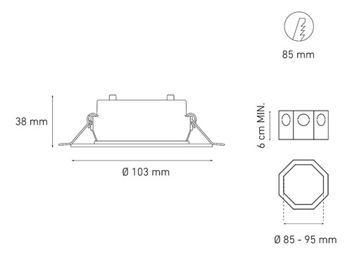 Lámpara Magg L6652-1e0 Luna 6 100-240v 30k Bc