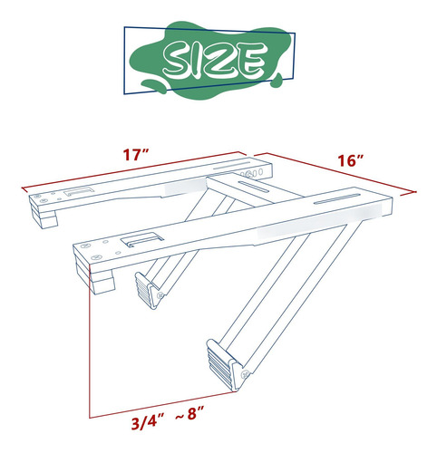 Soporte De Aire Acondicionado Para Ventana Resistente Ajusta