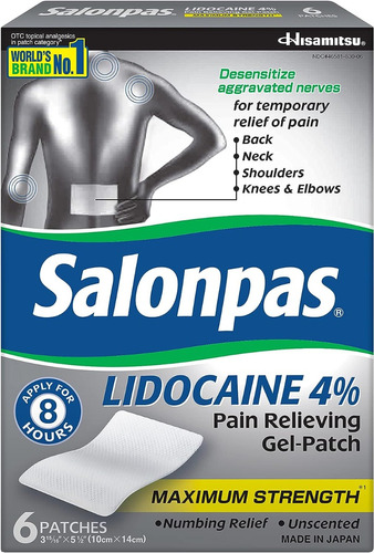 Parches Salonpas 10x14 Cms - 6 Pzas - Americano