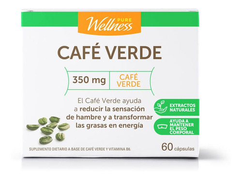 Suplemento Dietario Pure Wellnes Café Verde X 60 Un