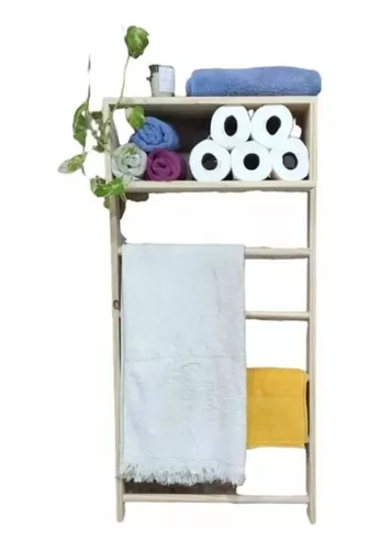 Toallero Para Baño Repisa 60cm Organizador Estante Acero