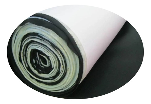 Neopreno Textil Rollo 5m X 1.4m Forrado Lycra Blanco / Negro