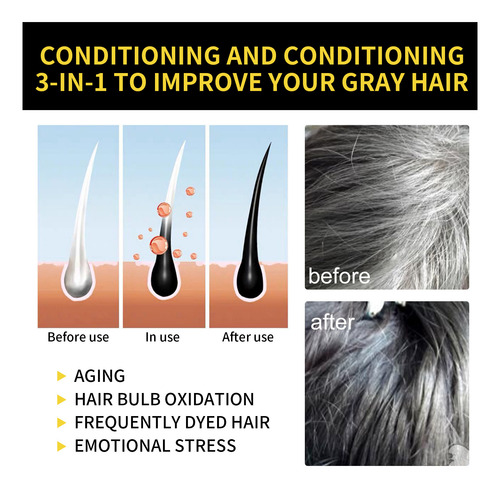 Champú Instantáneo Para Teñir El Cabello, 2 Unidades, Cubre
