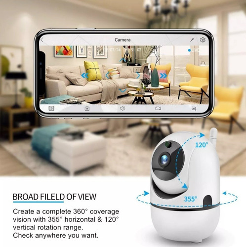 Camara Inteligente Ip Wifi Auto Seguimiento Full Hd 351-2