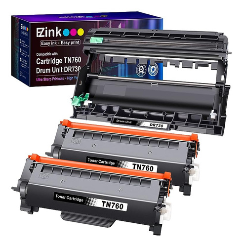 Toner Compatible Con Unidad Tambor Y Repuesto Para Tn760 Tn