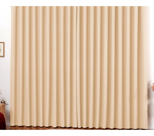 Cortina Blackout Textil Para Riel 2,70 Alto X 3 Paños Ocre / Camel