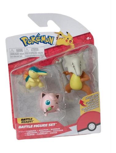 Pokemon Battle Figure 3 Pack Marowak, Cyndaquil, Jigglypuff
