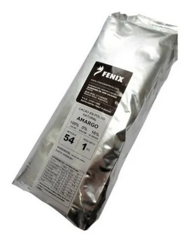 Cacao En Polvo Amargo Natural Especial Fenix X 1 Kg