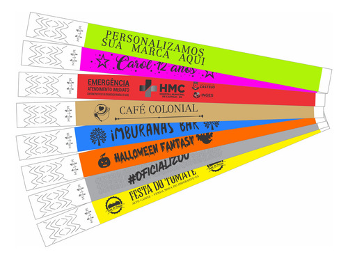 800 Pulseiras Vip Condomínio Festa Evento Personalizada