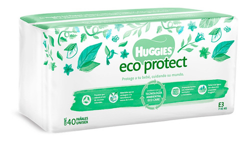 Huggies Eco Protect Etapa 3 Unisex 40 Pzs