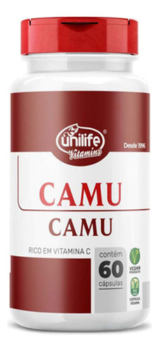 Camu Camu 60 Cápsulas De 500mg - Unilife C/ Vitamina C Sabor Without flavor