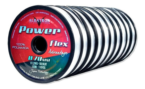 Tanza Nylon Pesca Power Flex 0,40mm X 1000 Mts.