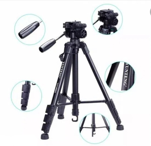 Tripé Yunteng Vct-690 Cabeça Semi Hidráulica Profissional